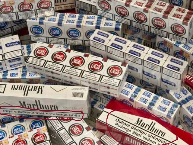 Policia e kap shqiptarin me 29 mijë pako me cigare